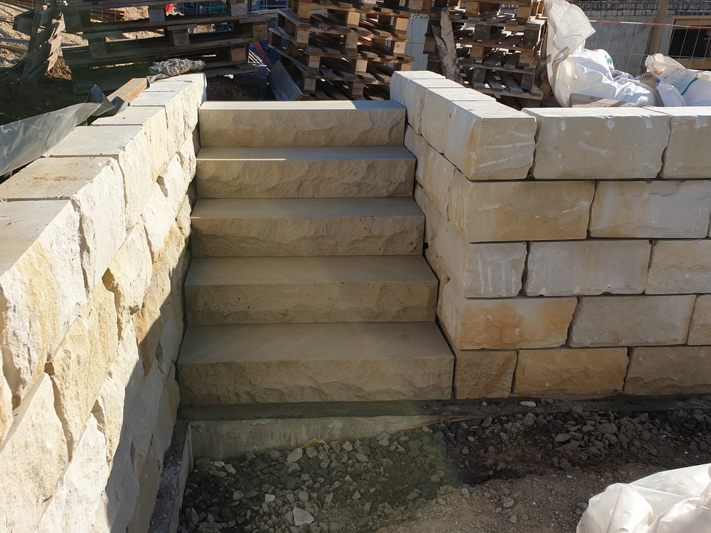 Sandstein Blockstufen, Sandsteinstufen, Treppen, Mauersteine